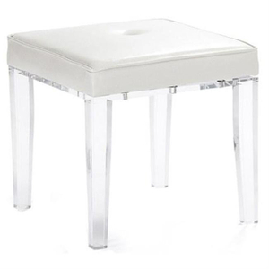 High Quality White Leather Cushion Stool Home Ottomans Children Stool