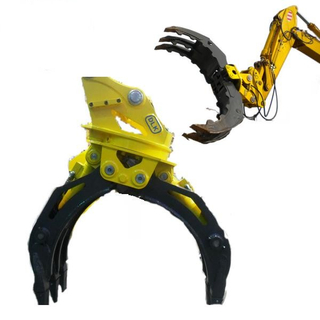 Digger Attachment Hydraulic Rotating Wood Grapple for Excavator