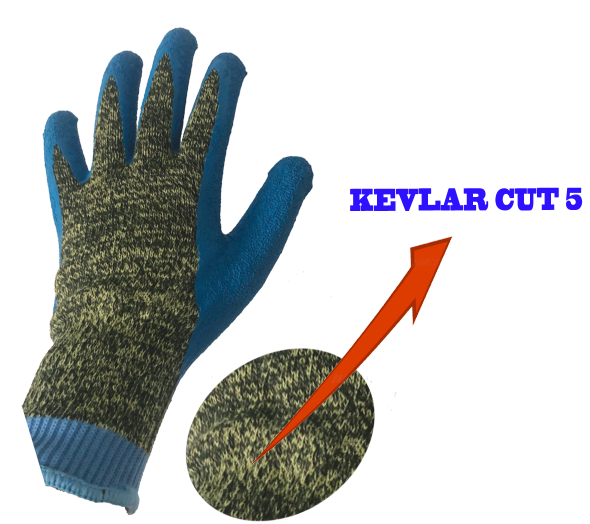 Winter Working Gloves HIGH-VIZ CUT 5