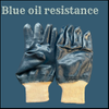 Olil Resistance gloves fully nitrile coated gloves , Knit Wrist 