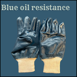 Olil Resistance gloves fully nitrile coated gloves , Knit Wrist 