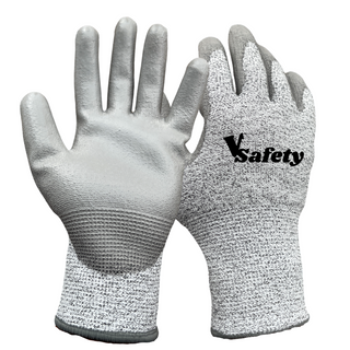 13 gauge HPPE liner with pu coated gloves Level 5 