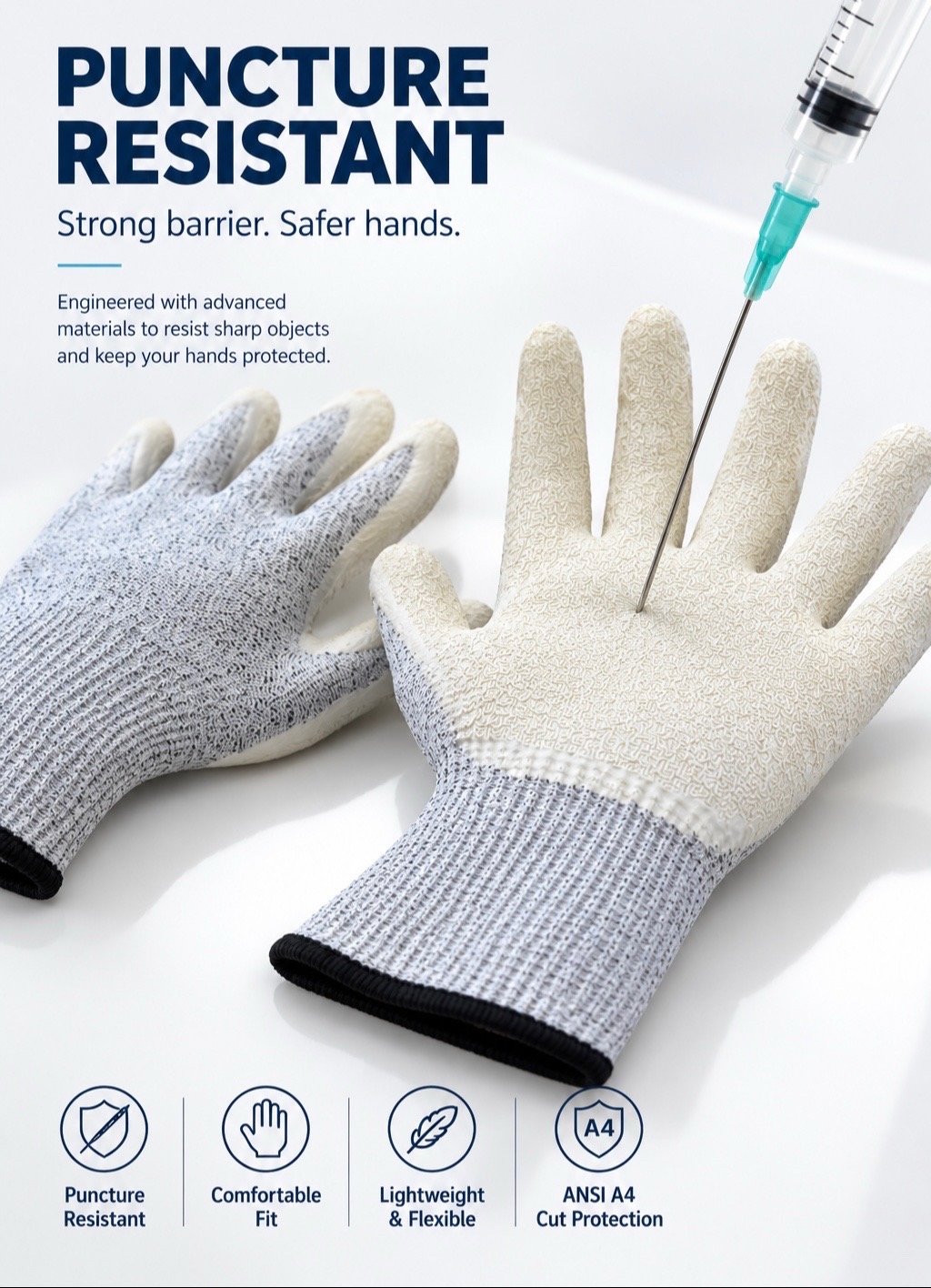Puncture Resistance Gloves Cut 5 