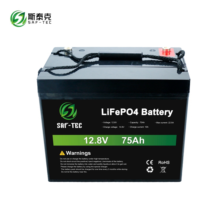 STC12-75M 12.8V 75AH Solar battery for low voltage energy storage system LiFePO4 Battery