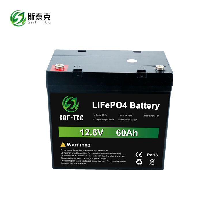 STC12-60M 12.8V 60AH Rechargeable for Electric Car Solar System LiFePO4 Battery