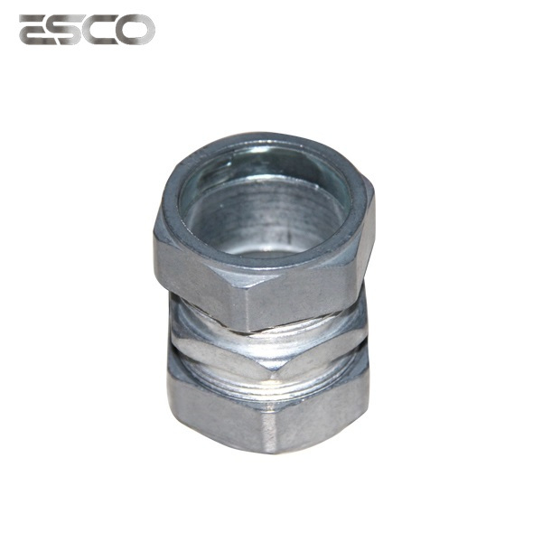 Manufacture Zinc EMT Steel Conduit Compression Coupling