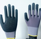 15G nylon + lycra with micro nitirle foam dotted gloves