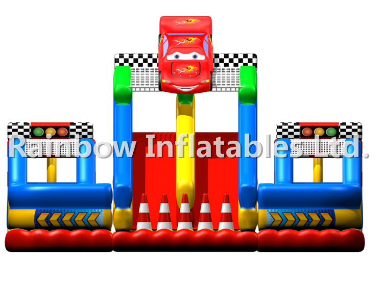 RB05072(7.5x7.5x5m) Inflatable Multi - functional vehicle Obstacle Course for sales 