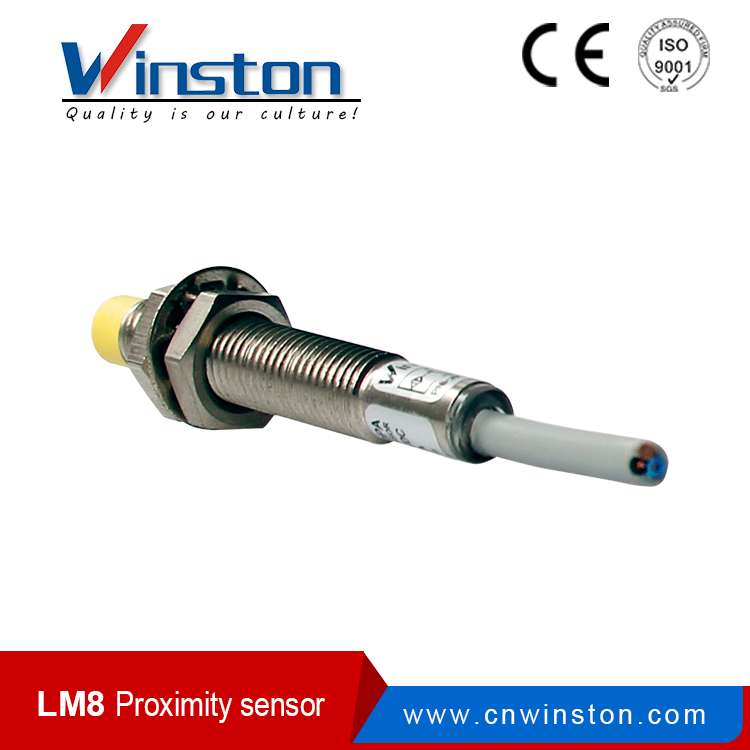 LM8 tipo no empotrado NO NC NO + NC detecta el sensor del interruptor de proximidad de metal