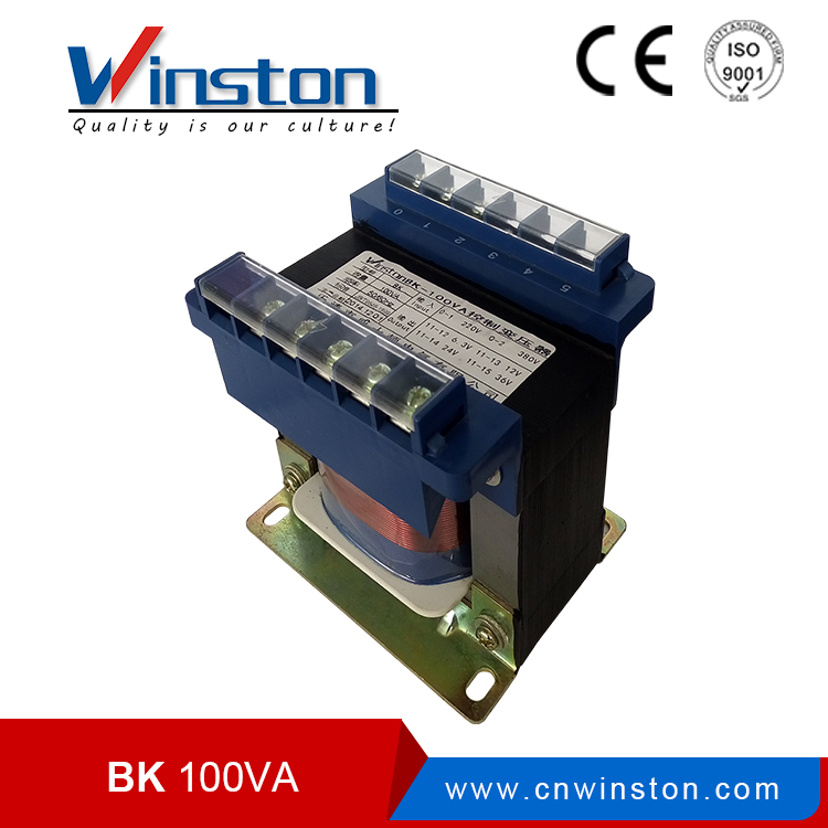Transformador de control de CA de 150va 50 / 60Hz 220V / 380V serie Bk para máquinas herramientas