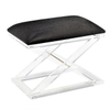 Dressing Foot Stool Fancy Acrylic Foot Stool With Clear X Shape Base