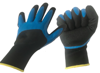 Waterproof Work Gloves for Men and Women – Flexible, Double Coated Nitrile, Multipurpose, Sandy Grip Foam Palm.