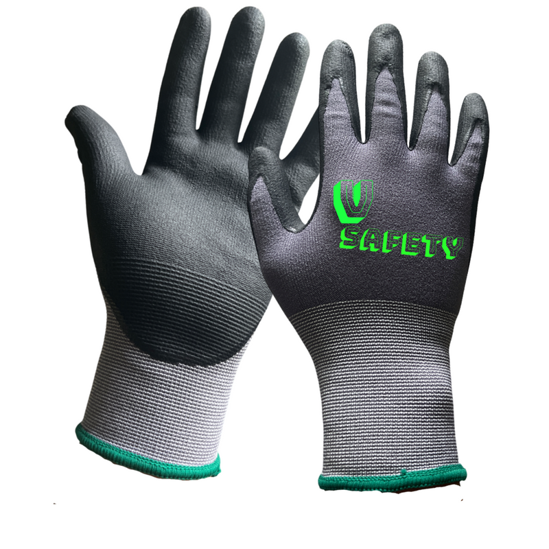 15 Gauge Maxflex micro nitrile coated safety work gloves 