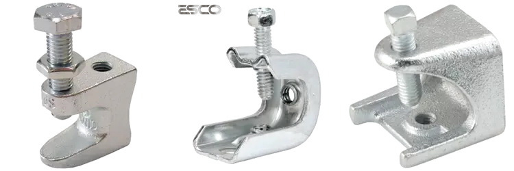 1", 2" Steel Silver EMT Beam Clamp Es-122s