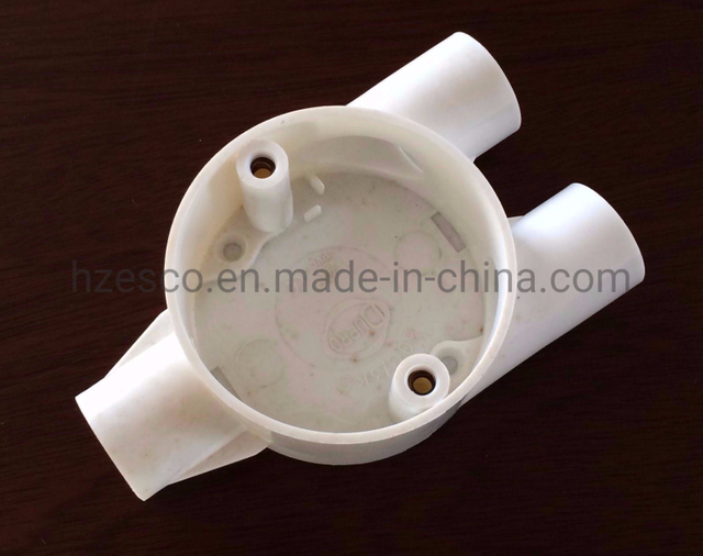 Wall Mounted Three Way Y PVC Branch Pipe Fitting Junction Box