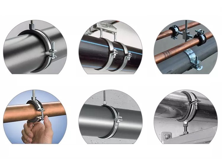 High Duty Metal Electro Galvanized Steel Round Pipe Clamps