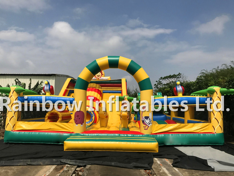 RB4054(11x10x6m) Inflatable Large jungle theme funcity for sale