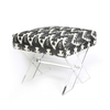 Dressing Foot Stool Fancy Acrylic Foot Stool With Clear X Shape Base