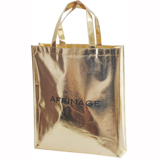 Cheaper Metallic Gold Laminated Non-Woven Handbag