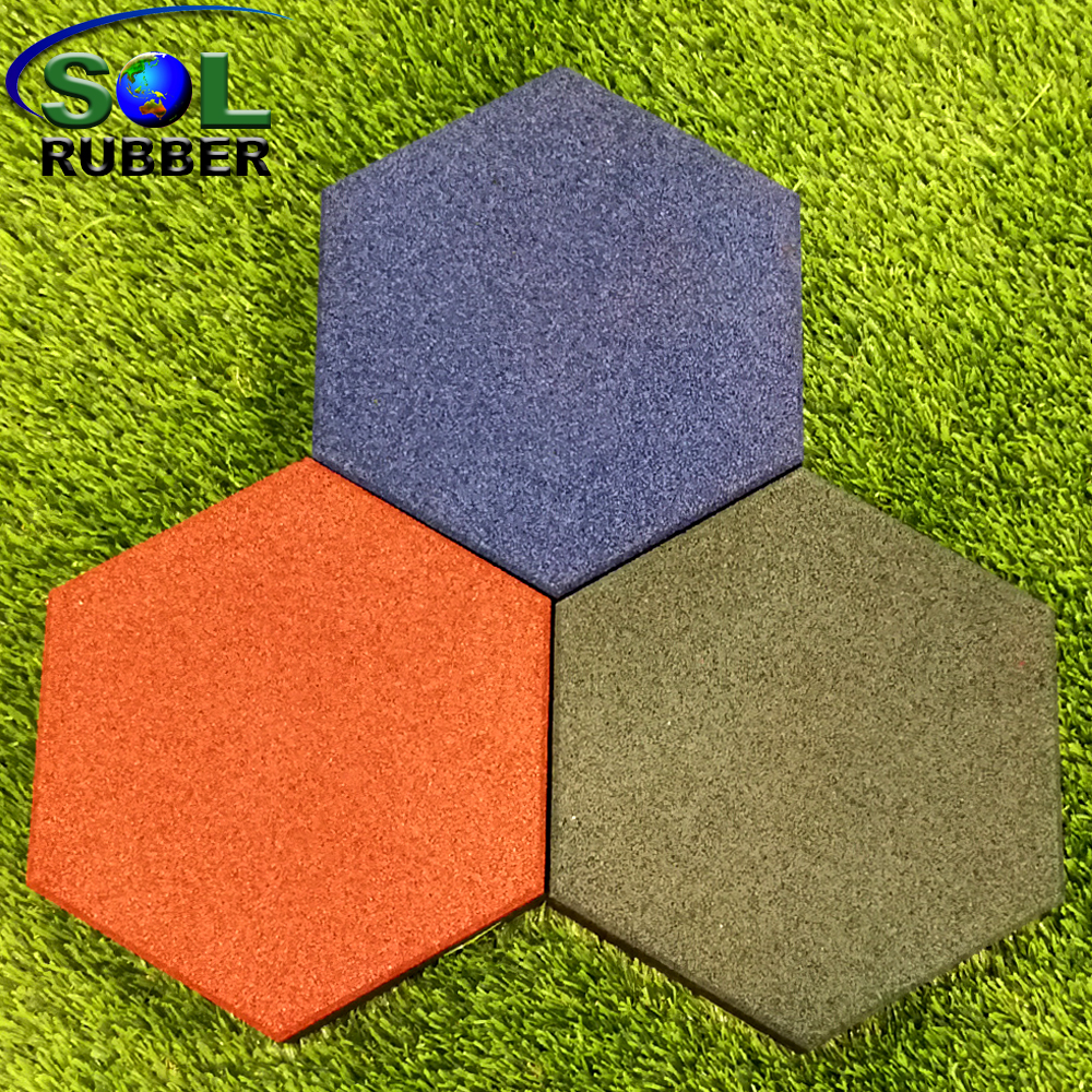Sol Rubber Used Outdoor Safety Garden Floor Tiles Mat