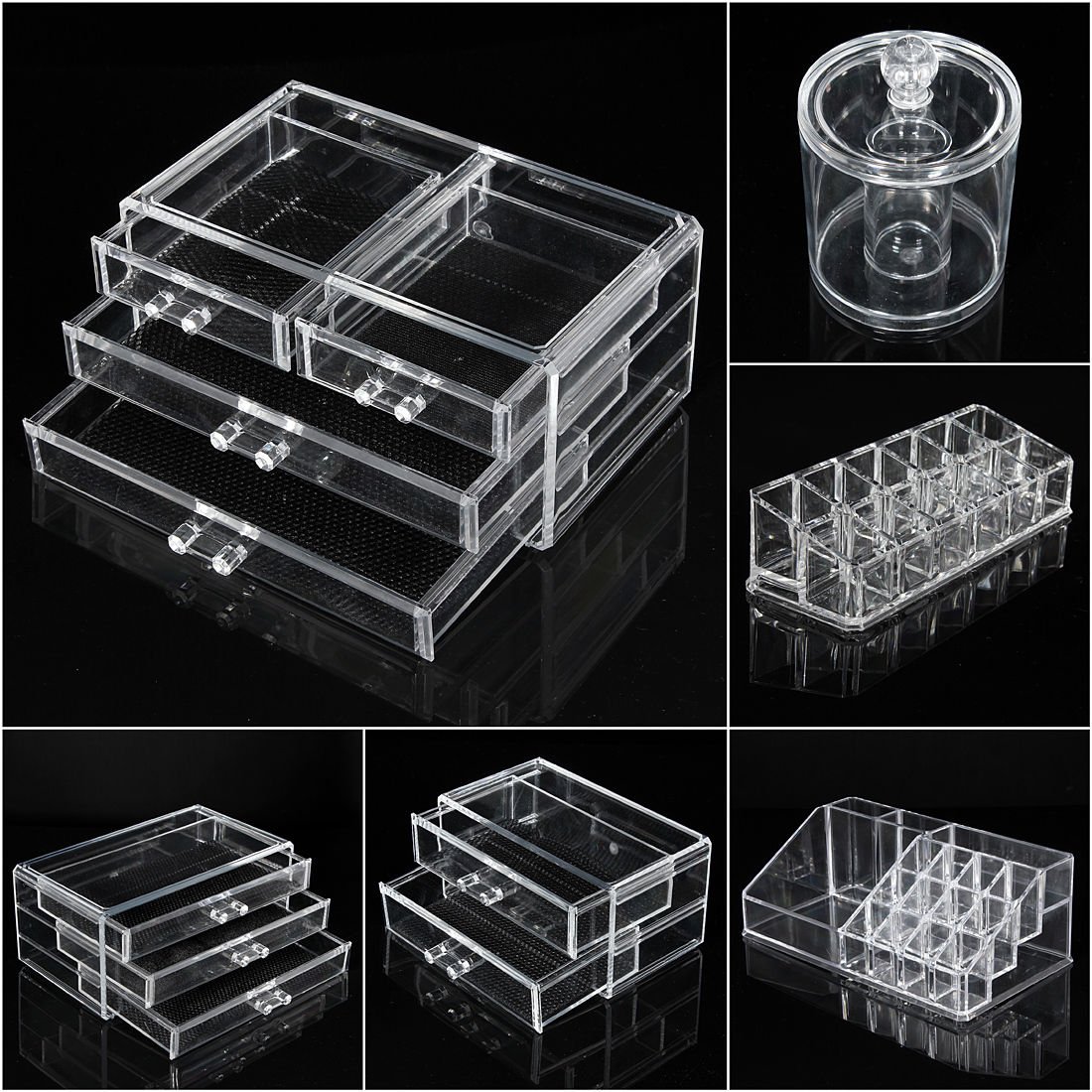China Supplier Clear Acrylic Cosmetic Organizer Lucite Makeup