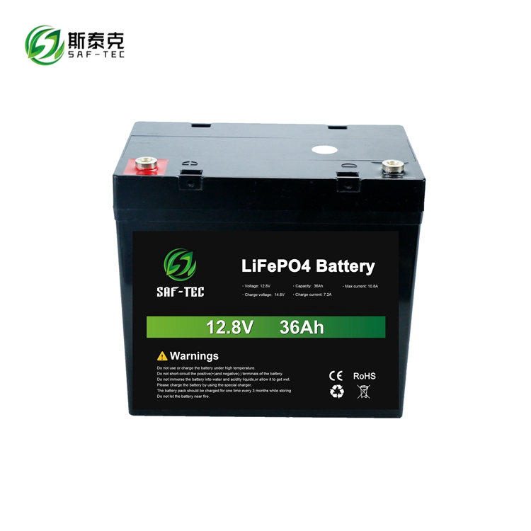 STC12-36M 12.8V 36AH High Temperature Resistant Deep Cycle Solar Battery LiFePO4 Battery