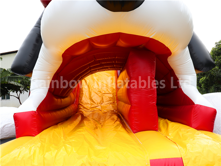 RB6106(13.8x8.2x7.6m) Inflatable Fire Dog Slide with a Helmet For Kids