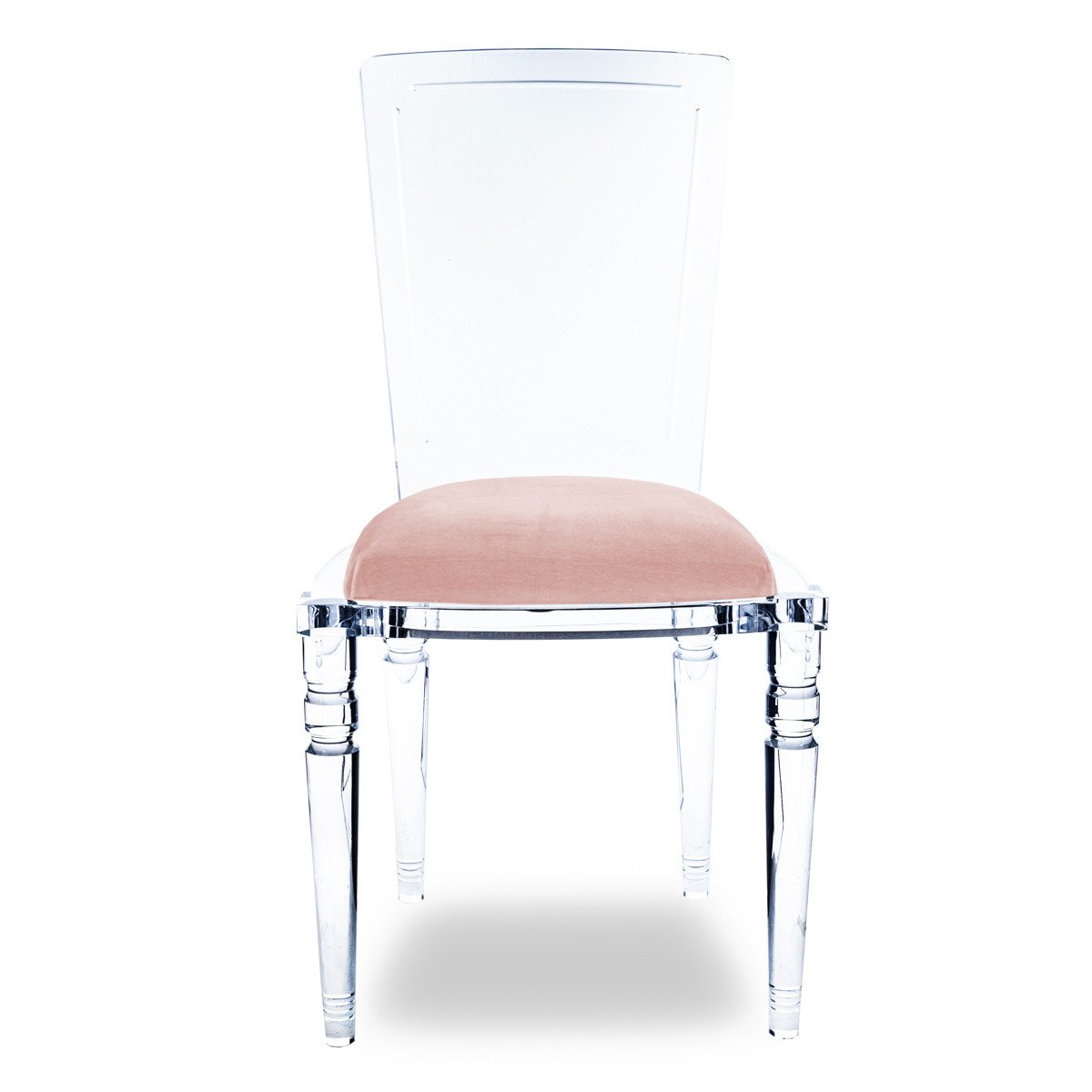 Transparent Acrylic Chair Lucite Wedding Chair Pink Cushion Dining