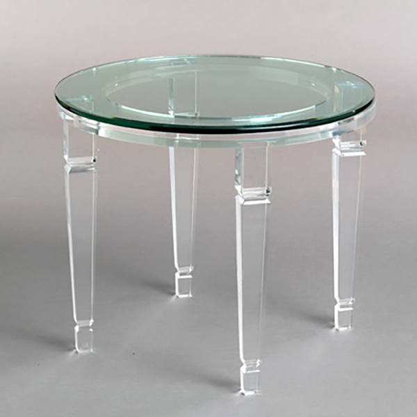 Fancy Clear Acrylic Round Side Table Plexiglass