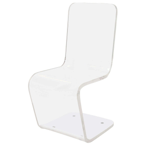 High Back Hot Bending Transparent Acrylic Dining Chair Counter