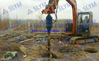 Slym Earth Auger for Excavator