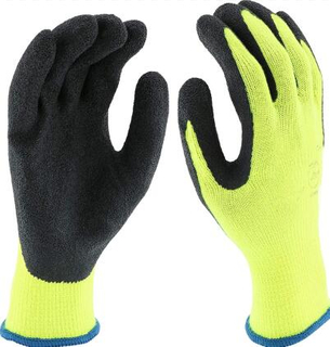 HIGH-VIZ Liner Latex Crinkle Coated Glove