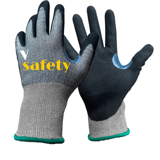 18 Gauge Maxflex micro nitrile coated safety work gloves cut level A4 , Thumb reinfoced