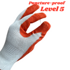 10 Gauge Latex coated safety work gloves cut level 5 , High puncture resistance 