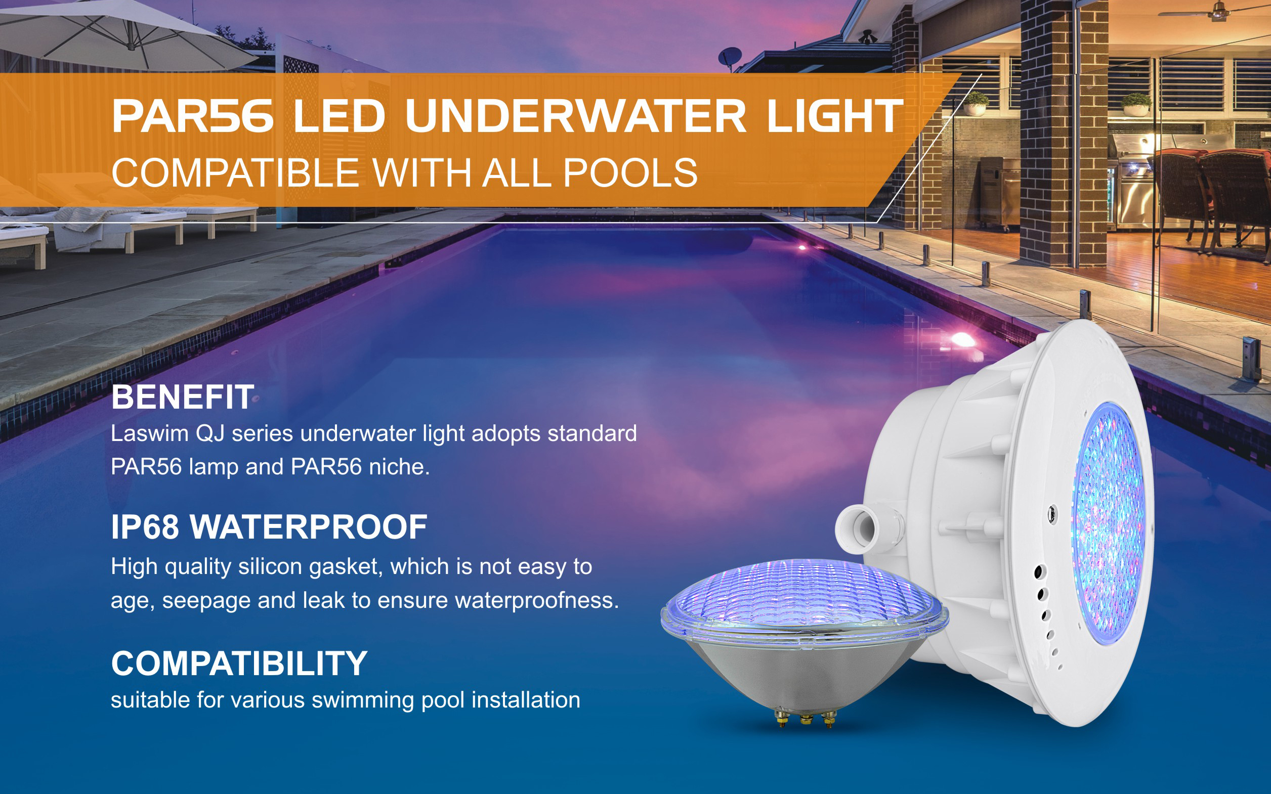 Par56 LED LED bajo el agua