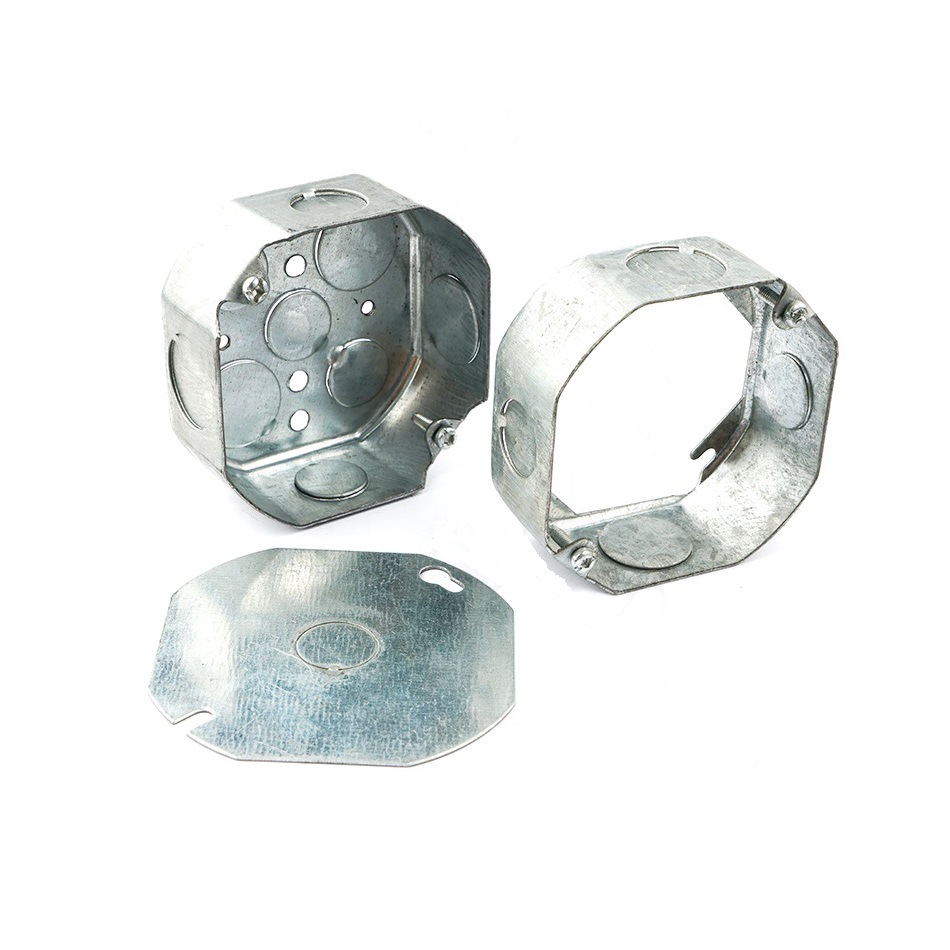 ISO Approved 1-1/2" Deep Galvanized Steel Octagonal Box Extension