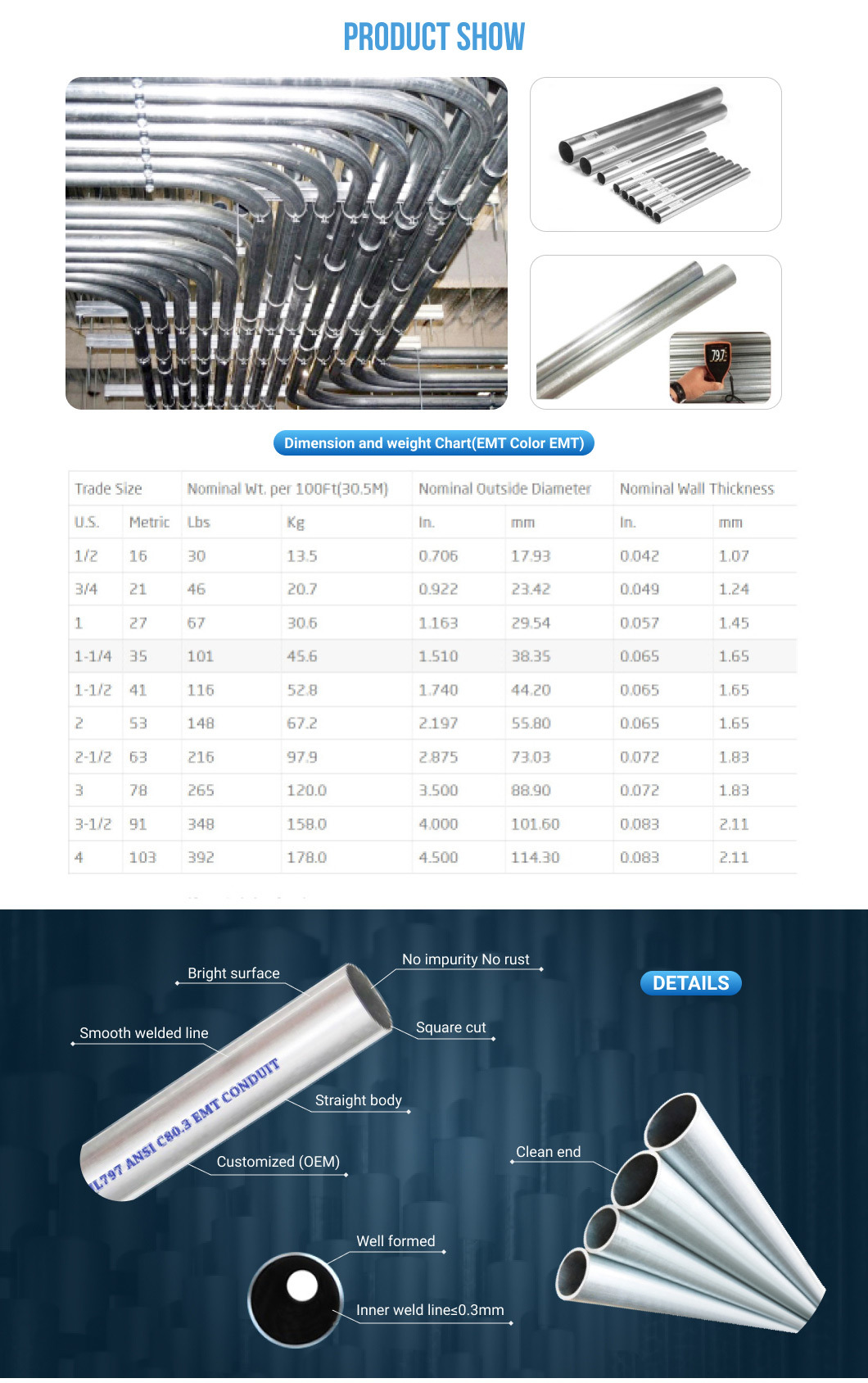 Galvanized Steel Pipe Electrical Liquid Tight Flexible Metal Conduit