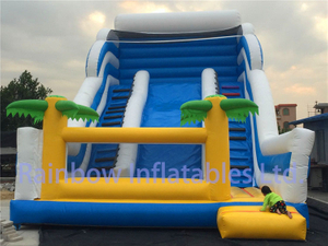 RB6094（10x6m） Inflatable Blue ocean Slide For Sale for child 