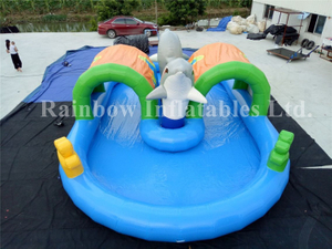 RB30019（10x6m）Inflatable Swimming Pool With Long Track For Sale