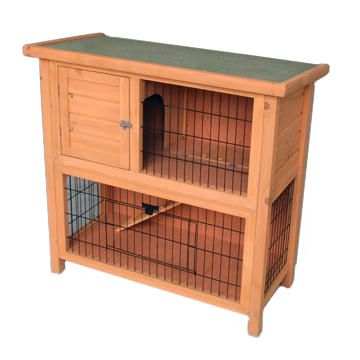 2 Story Wooden Rabbit Hutch House