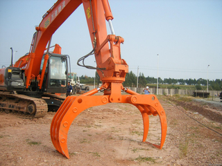 mini excavator digger hydraulic grapple
