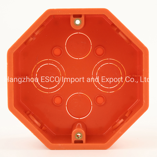 4*4 Electrical PS Octagonal Box with Conduit Knockout for Cable Installation