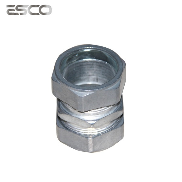 Manufacture IEC61386 Compression Steel Pipe Coupling Conduit Fitting EMT Connector