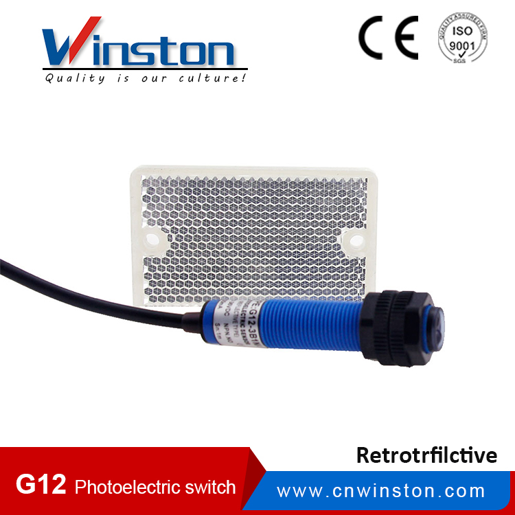 Interruptor del sensor fotoeléctrico Winston G12 PNP / NPN con CE
