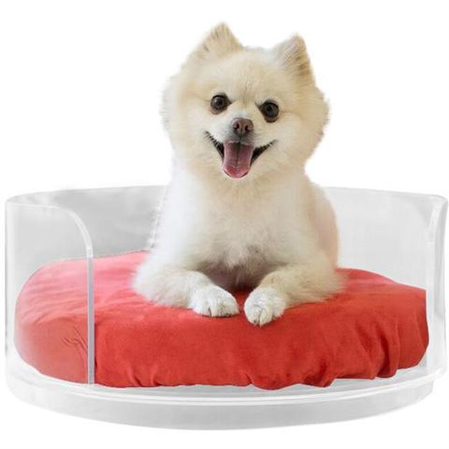 Colorful Pet Lounge Studios Round Pet Bed Acrylic Kennel