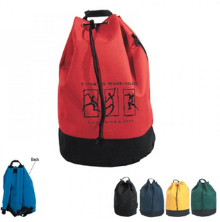 Sport Gym Polyester Drawstring Backpack in Red