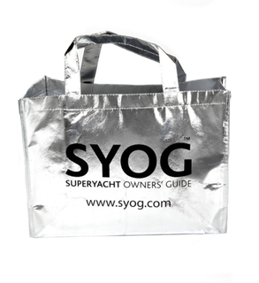 Silver Laminated Non-Woven Reusable Tote Shopping Bags