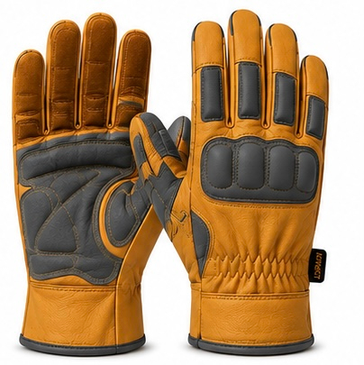 Rig work gloves Heavyduty work gloves goatskin with A4 level and TPR back 