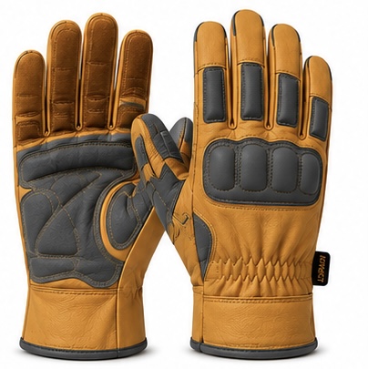 Rig work gloves Heavyduty work gloves goatskin with A4 level and TPR back 