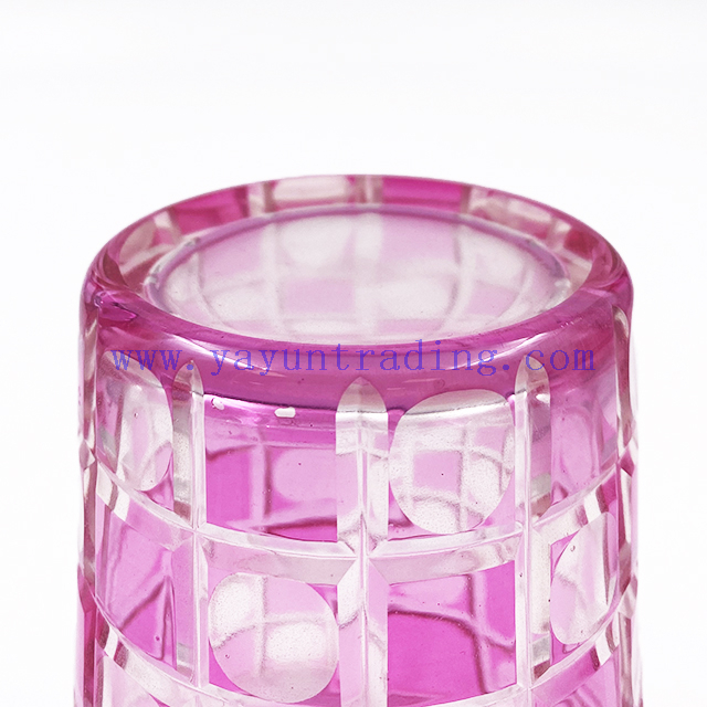 Wholesale Handmade Pink Colored Drinking Cup Water Glass Tumbler